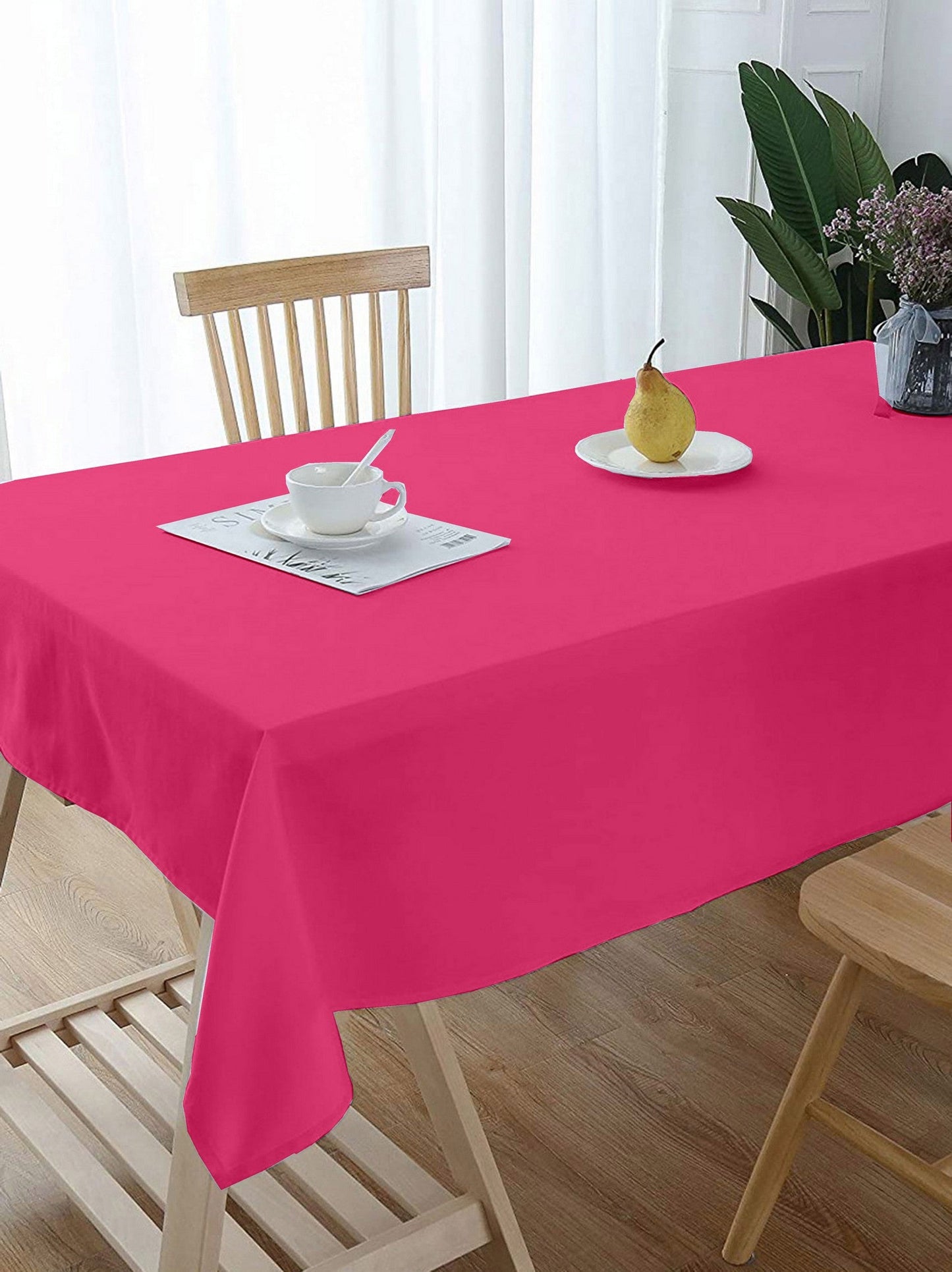 Lushomes center table cover Rose Pink Classic Plain Dining Table Cover Cloth  table cloth for centre table center table cover dining table cover Size 36 x 60 Center Table Cloth