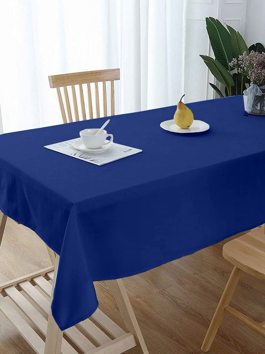 Lushomes Ink Blue Classic Plain Center Table Cover, Size 36x60.