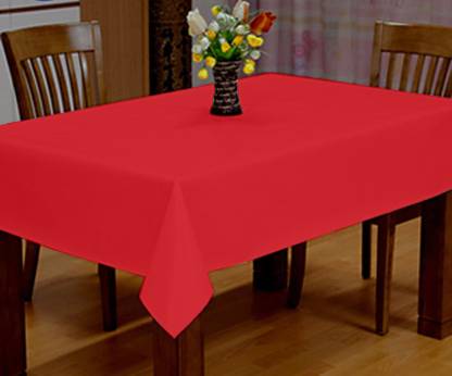 Lushomes Tomato Red Cotton Side Table Cover, 40x40, Classic Plain, Home Decor, Dining/Tea Table Cover.