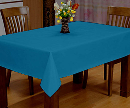 Lushomes Teal Blue Cotton Side Table Cover, 40x40, Classic Plain Design for Dining or Tea Tables.