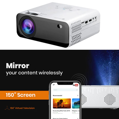 PORTRONICS BEEM 200 PLUS MULTIMEDIA LED PROJECTOR WITH WI-FI 200 LUMENS