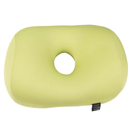 Lushomes Green Microbeads neck pillow for travel, flights, neck pain, sleeping, train travel, 11x14 inches, single piece.