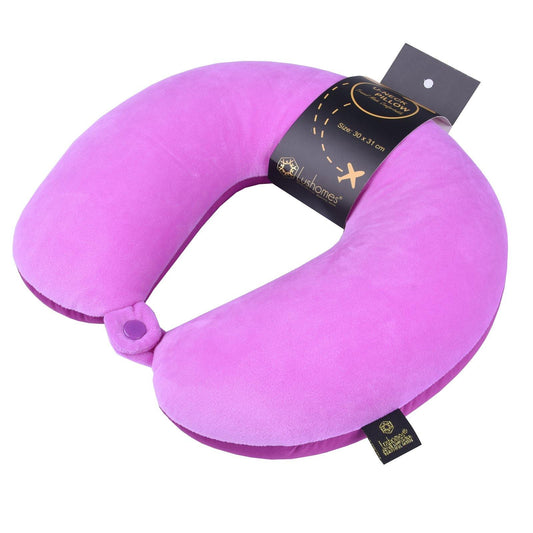 Lushomes neck pillow for travel Purple Microbeads Neck Pillow Travel Pillow neck pillow travel for flights for sleeping travel in train for neck pain sleeping 12 x 12 inches Single pc