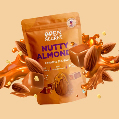 Open Secret Nutty Almonds Caramel Sea Salt - 135g