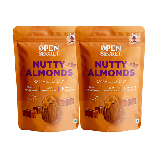 Nutty Almonds  Caramel Sea Salt  60g Pack of 2