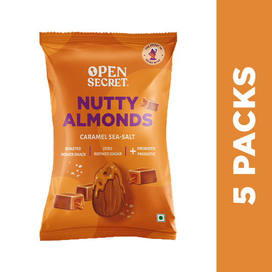 Nutty Almonds- Caramel Sea Salt-60gms-Pack of 5