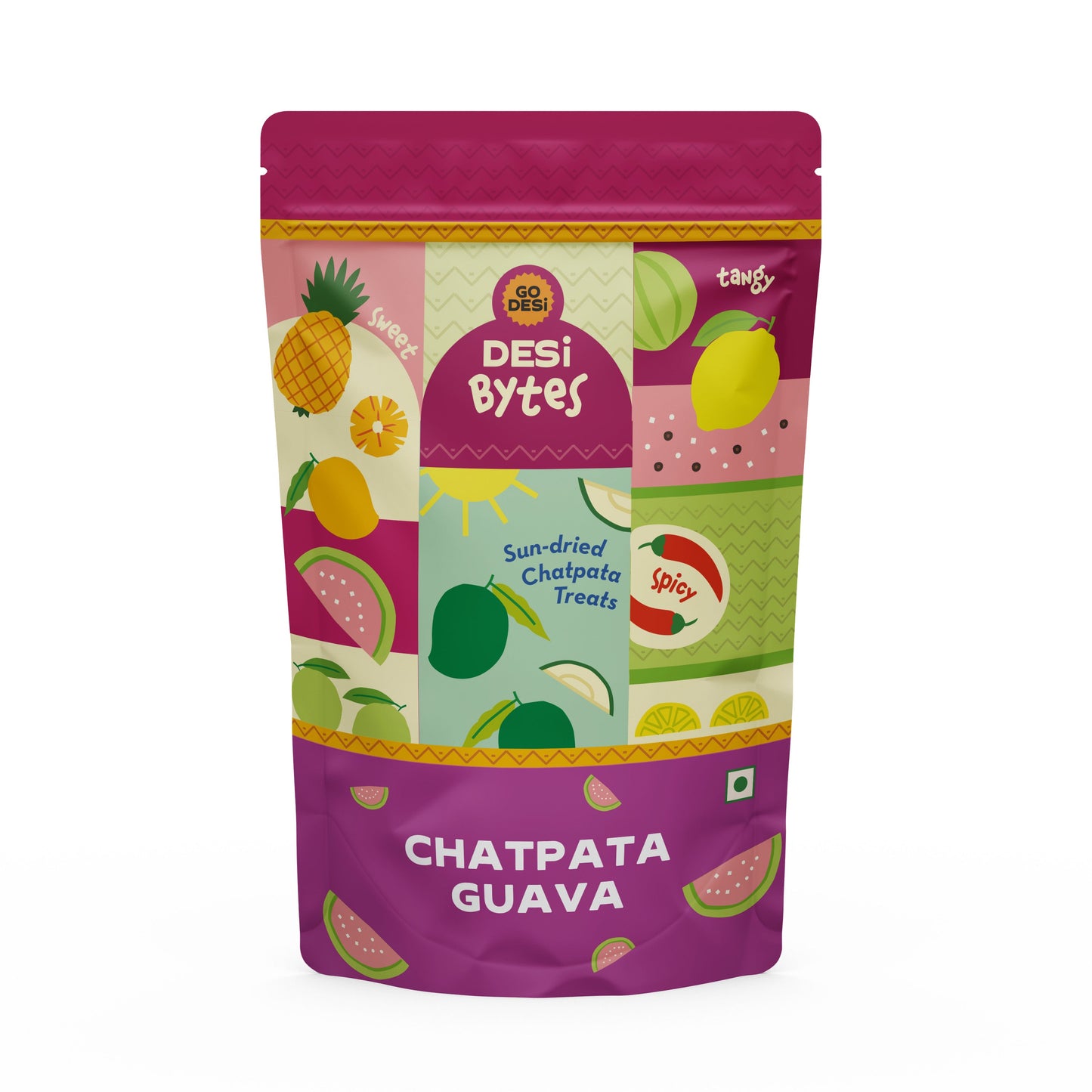 Chatpata Guava Bytes  Sun-dried Guava Snack  100 Natural  Pack 150gms