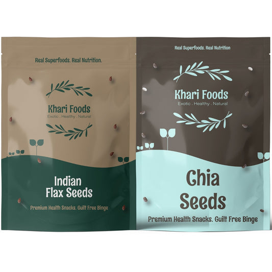 High Fiber Chia Flax Seeds Combo 200g x 2