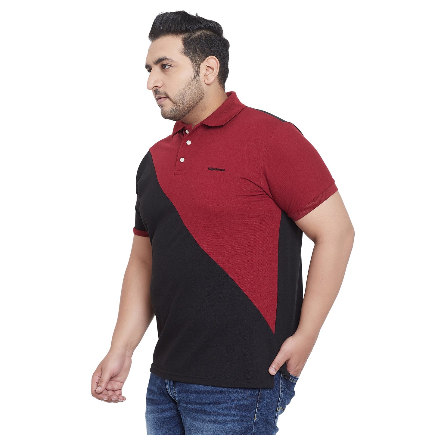 Men Plus Size Cooper Colorblock Polo Tshirt