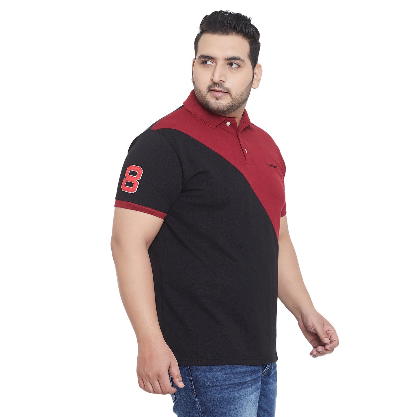 Men Plus Size Cooper Colorblock Polo Tshirt