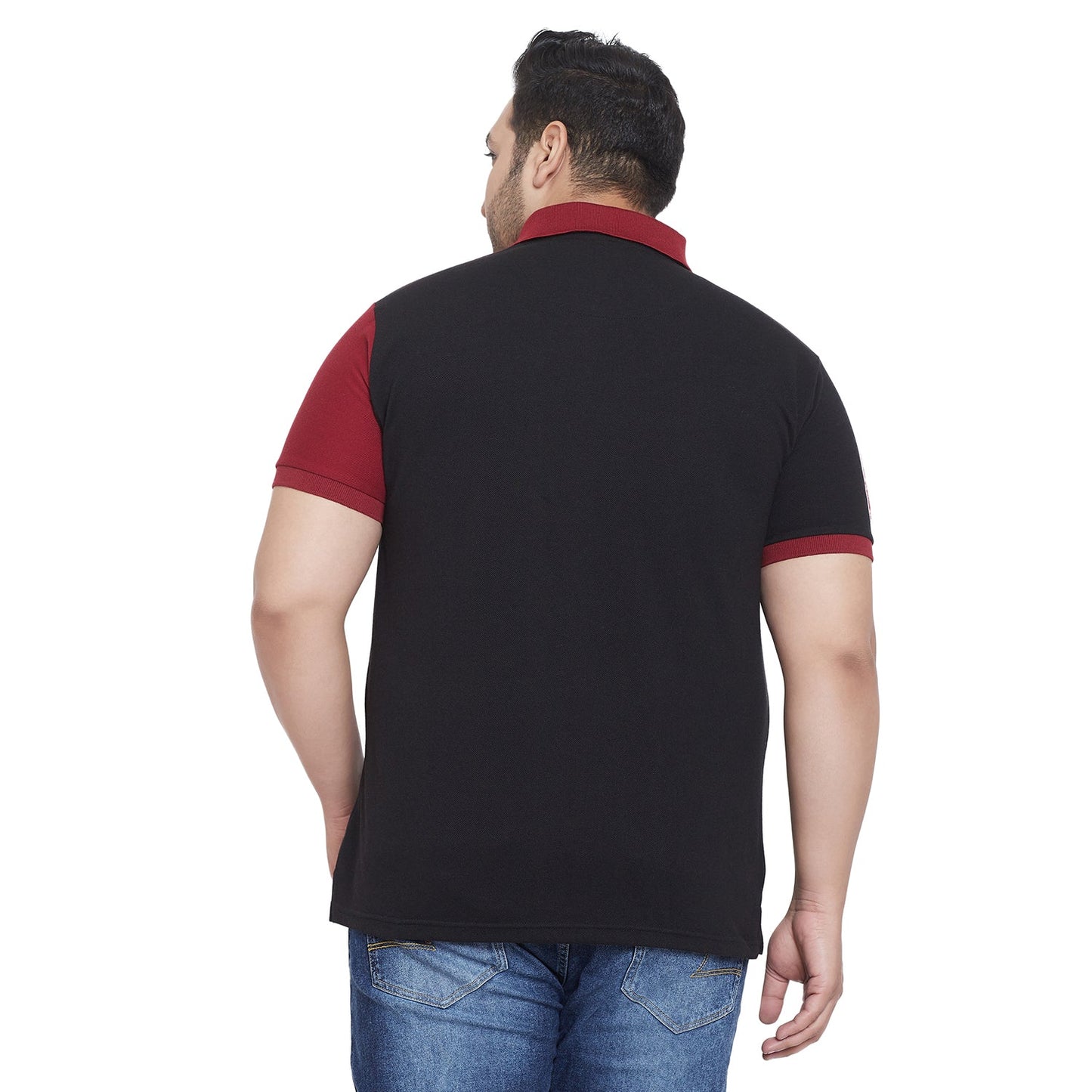 Men Plus Size Cooper Colorblock Polo Tshirt