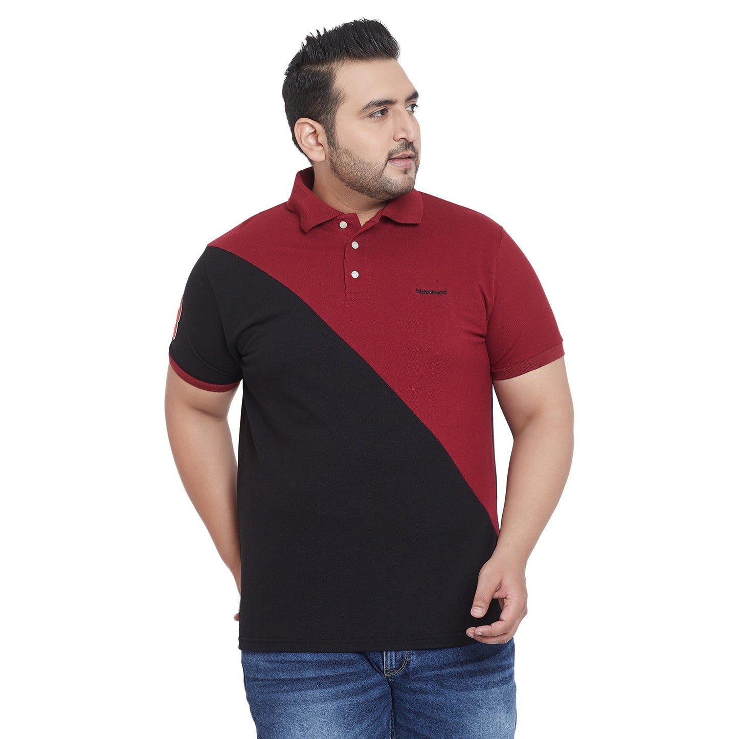 Men Plus Size Cooper Colorblock Polo Tshirt