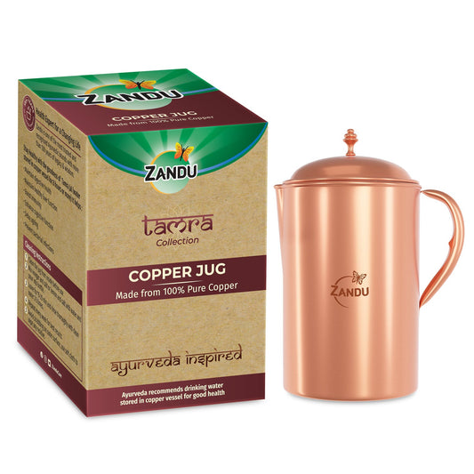 Zandu Pure Copper Jug for Natural Immunity and Nutrients 2 Litre