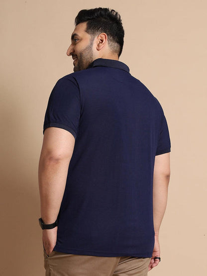 Men Plus Size Corps Printed Polo Tshirt