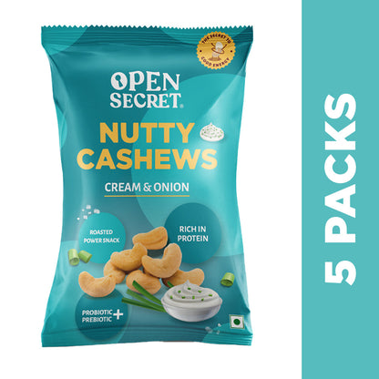 Nutty Cahews- Cream  Onion-60gms-Pack of 5