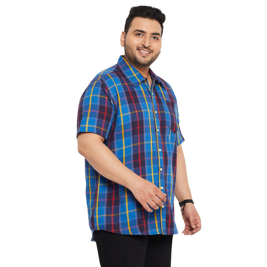 Men Plus Size Cult Check Shirt