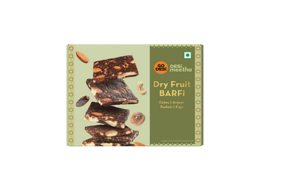 Dry-Fruit Date Bars  No Refined Sugar  100 Natural  Anjeer Dates Badam  Cashews  DESi Meetha  Pack of 2 x 200 Gms