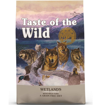 Taste of the Wild Wetlands Canine Recipe with Roasted Fowl Adult Dog Dry Food  Grain Free Formula