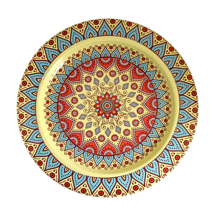 Decorative Puja Thali with Mandala Design