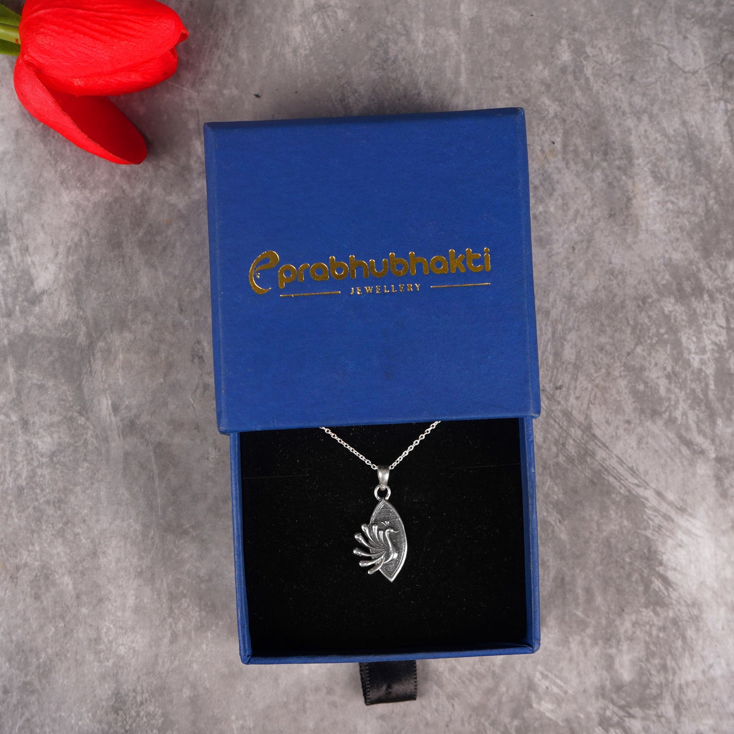 Krishna Peacock Silver Pendant For Men and Women