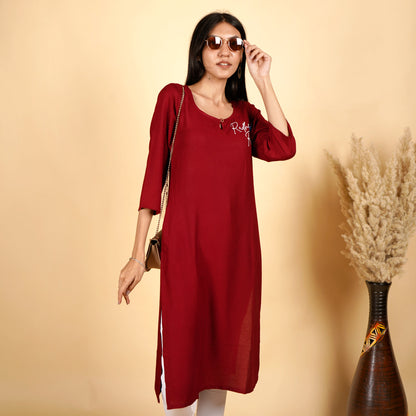 Radhe Radhe Pattern Long Kurti for Women