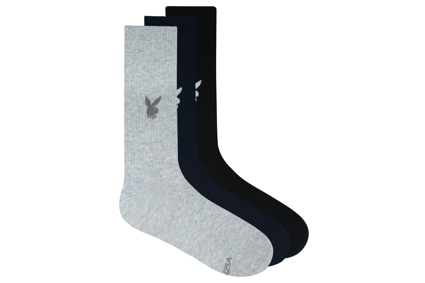 BALENZIA Mens Playboy Solid Crew Socks    3-Pack  Free Size