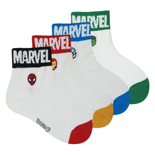 BALENZIA X MARVEL HIGH ANKLE SOCKS FOR KIDS  PACK OF 4 PAIRS1U