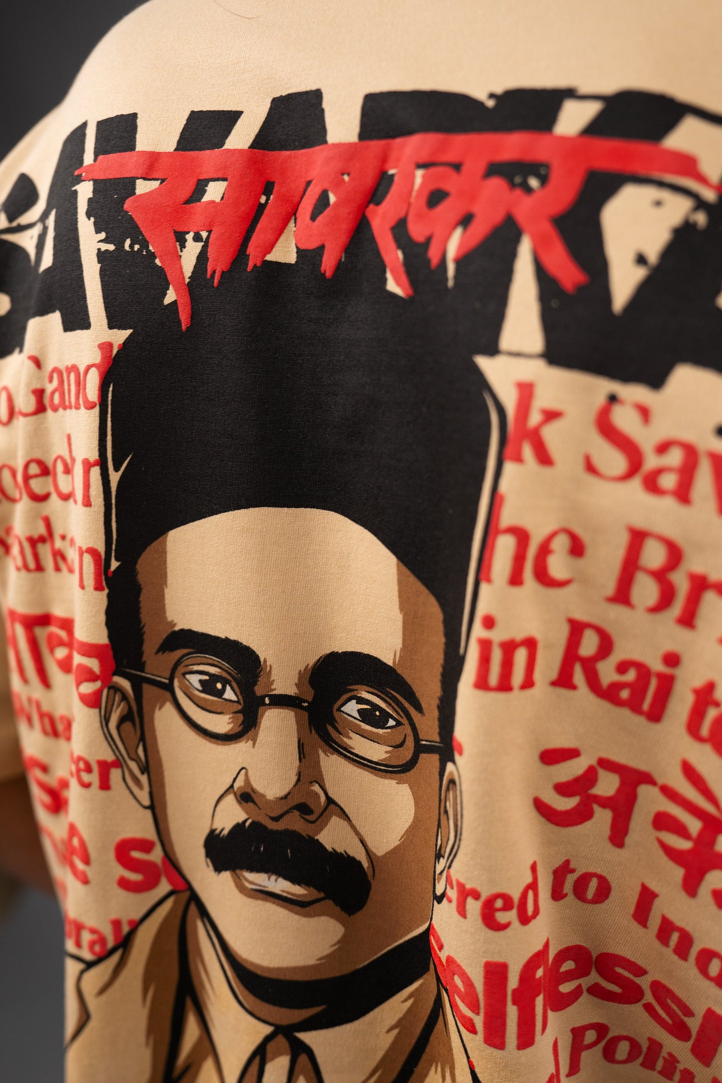 Proudly Patriotic Veer Savarkar Tee - Puff Print