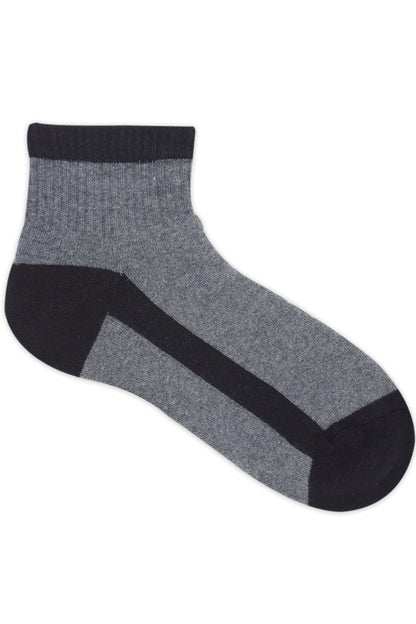 Balenzia Men Cushioned High Ankle socks - Dark Grey Light GreyBlack -Pack of 3 Pairs1U- Sports Socks