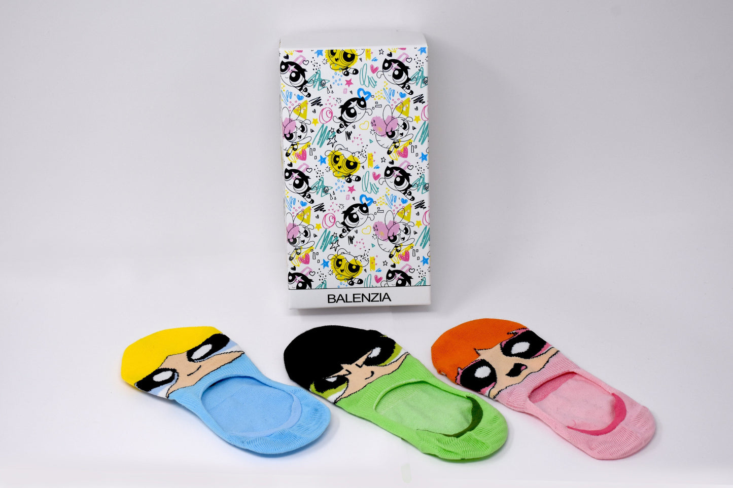 Powerpuff Girls By Balenzia Loafer Socks for Women Pack of 3 Pairs1U