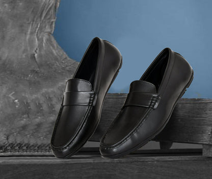 Classic Office-wear Moccasins for Men  Black