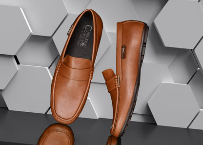 Classic Office-wear Moccasins for Men  Tan