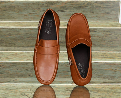 Classic Office-wear Moccasins for Men  Tan