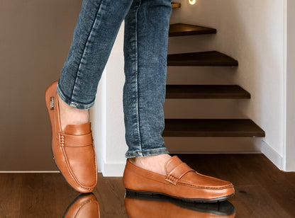 Classic Office-wear Moccasins for Men  Tan