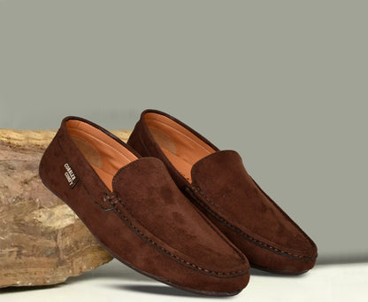 Classic Suede Moccasins for Men  Coffee