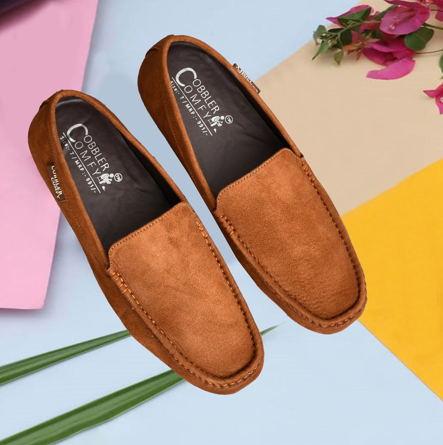 Classic Suede Moccasins for Men  Tan