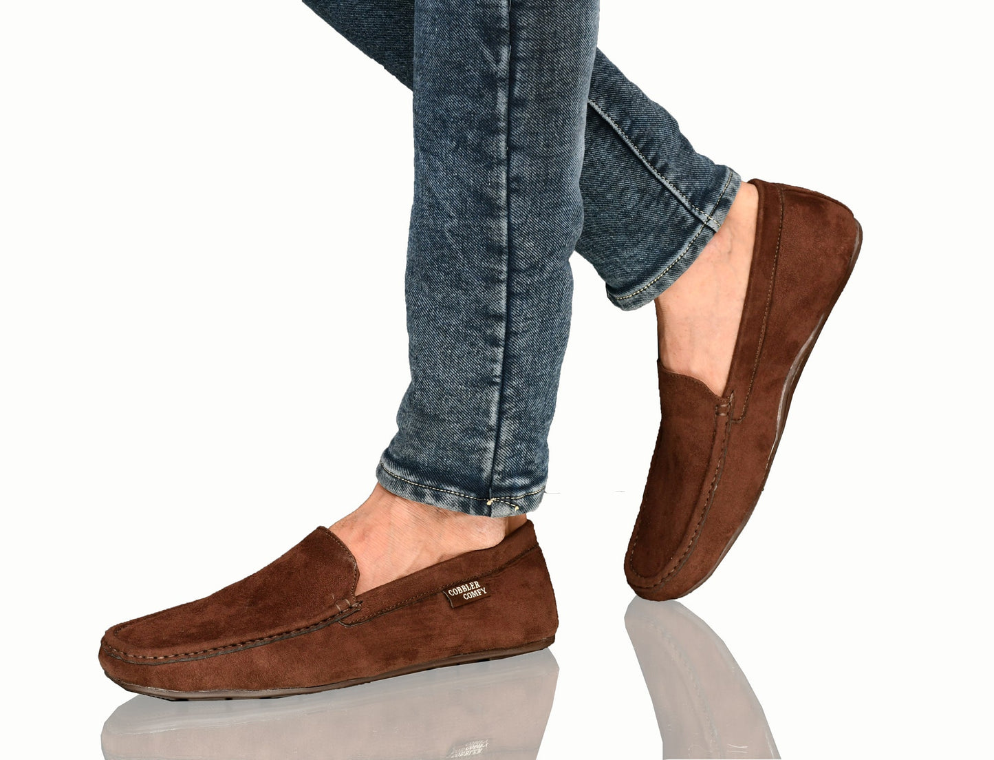 Classic Suede Moccasins for Men  Coffee