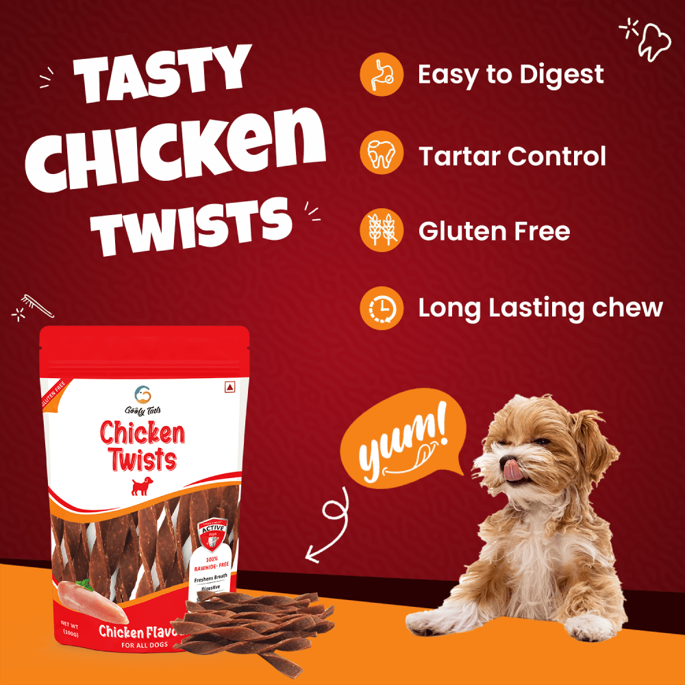 Goofy Tails Chicken Twists Dog Treats