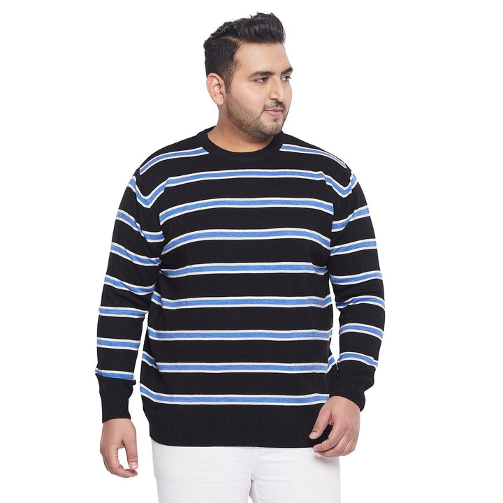 Men Plus Size Desmond Striped Sweater