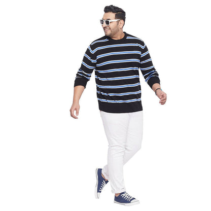 Men Plus Size Desmond Striped Sweater