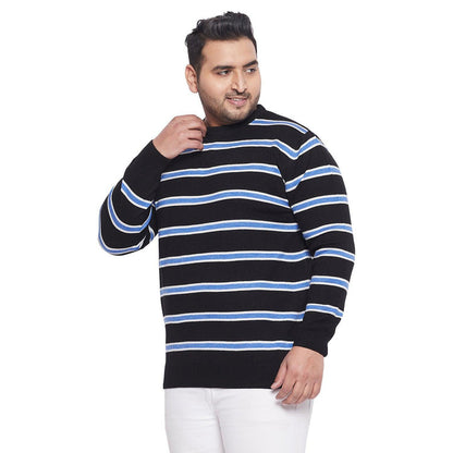 Men Plus Size Desmond Striped Sweater