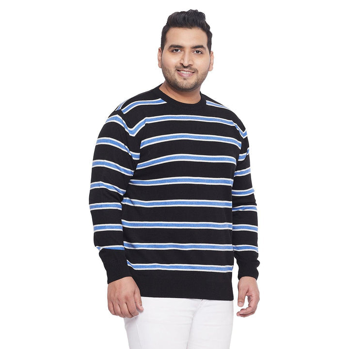 Men Plus Size Desmond Striped Sweater