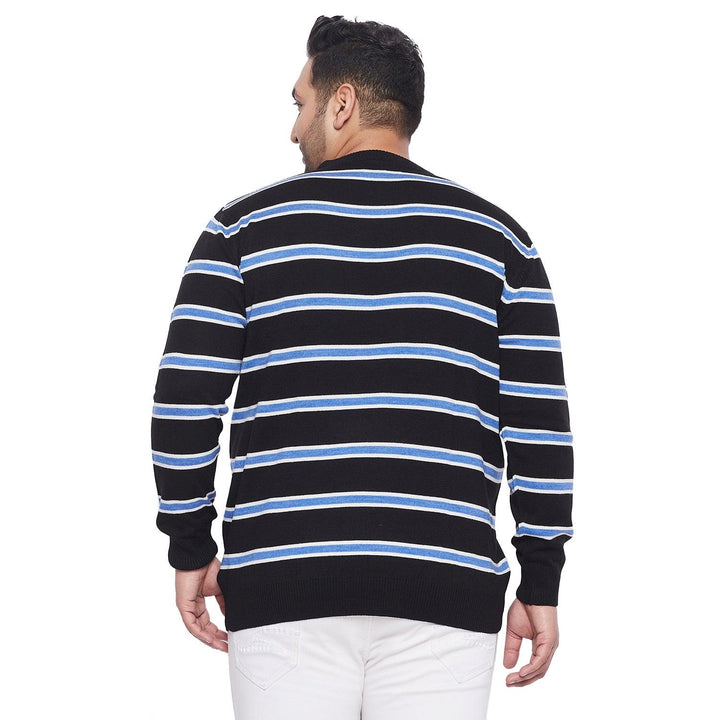 Men Plus Size Desmond Striped Sweater