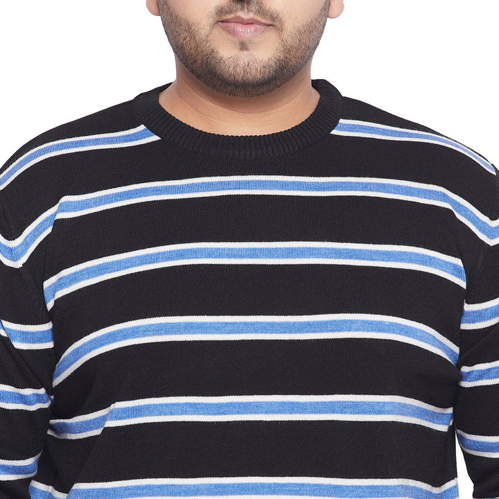 Men Plus Size Desmond Striped Sweater