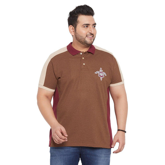 Men Plus Size Deigo Colorblock Polo Tshirt