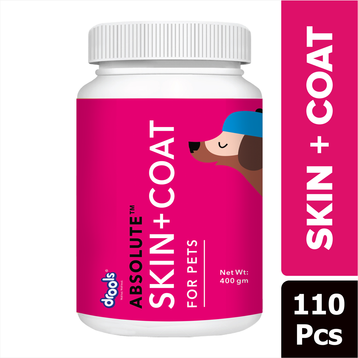 Drools Absolute Skin  Coat Supplement Tablets for Dogs