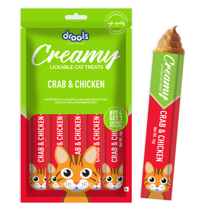 Drools Tuna  Bunito Crab  Chicken and Real Chicken Creamy Cat Treats Combo