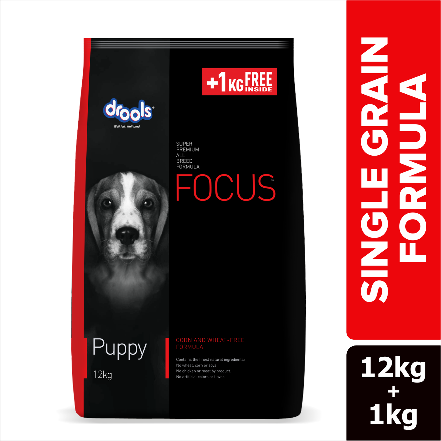 Drools Focus Super Premium Puppy Dog Dry Food  Corn  Wheat Free Formula