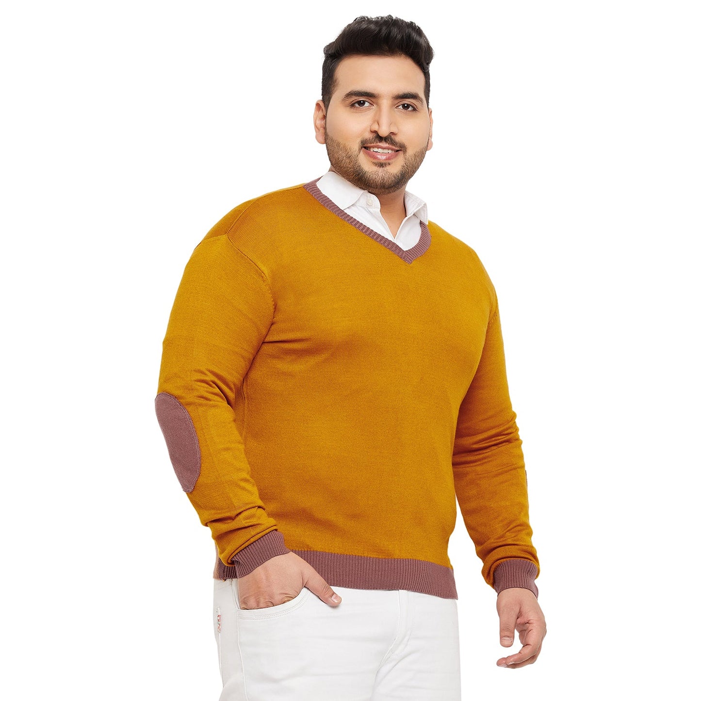 Men Plus Size Dumas Solid Sweater