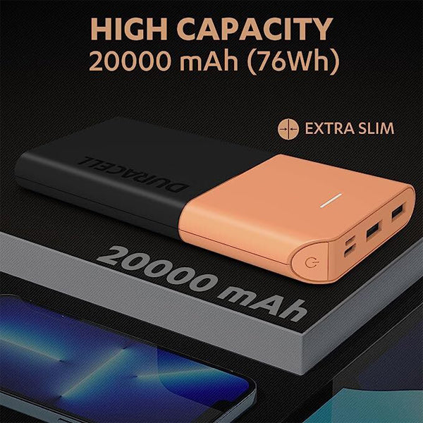 Duracell 20000 mAh 22.5W Fast Charging Lithium-ion Power Bank